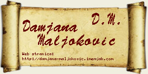 Damjana Maljoković vizit kartica